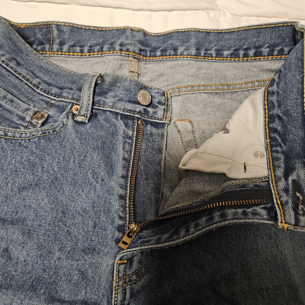 Levi’s Men’s 505 Regular Fit Jeans Dark Stonewash Blue Denim 32x28